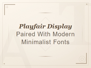 Playfair Display Paired with Modern Minimalist Fonts for Logos